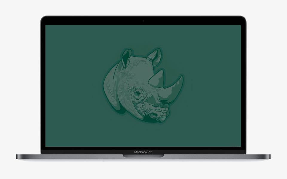 「Mac壁纸」E02：思考的犀牛