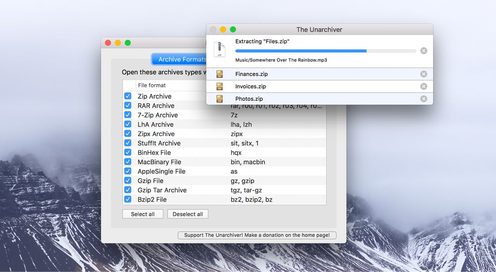 「The Unarchiver」 免费全能的Mac解压缩软件