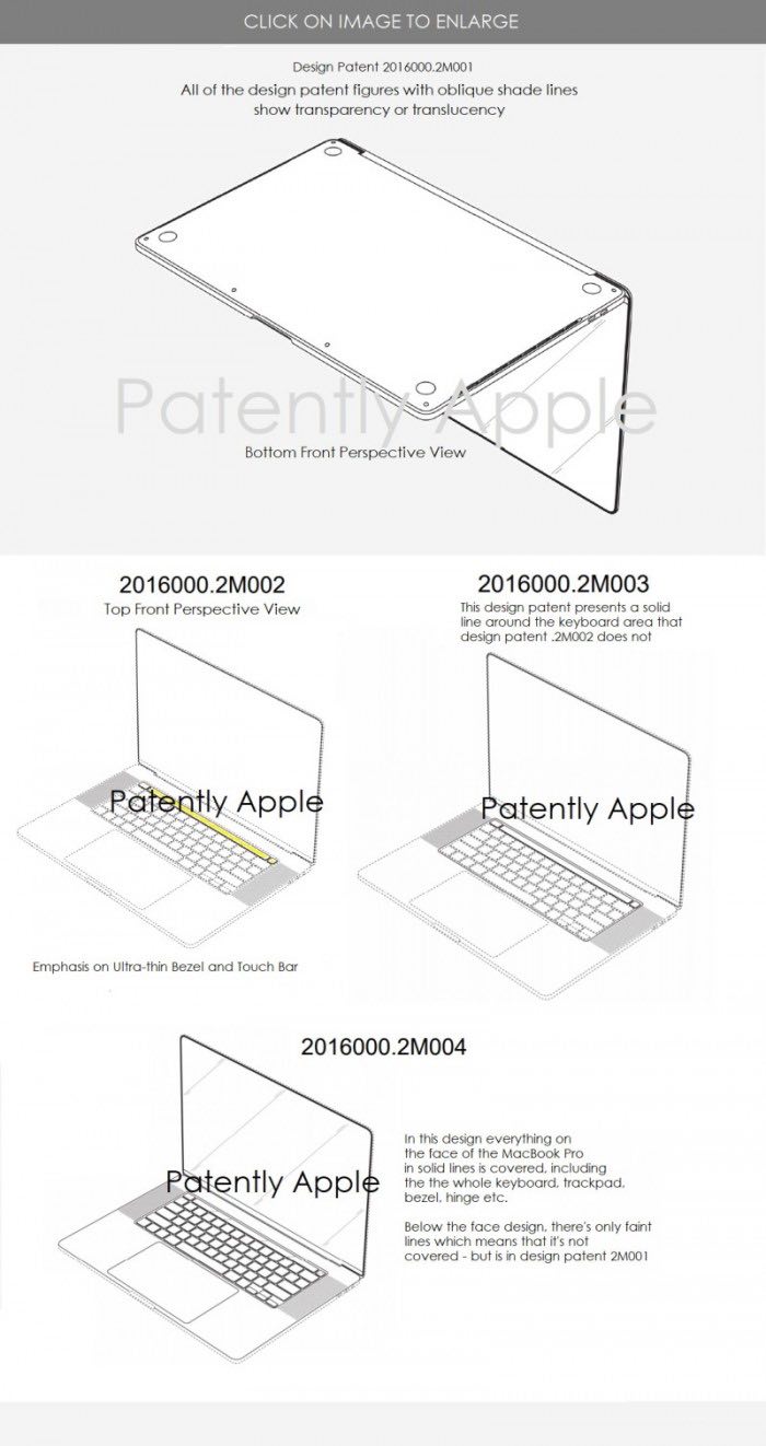 苹果新专利：MacBook Pro 屏幕年内或将支持超窄边框，三边等宽