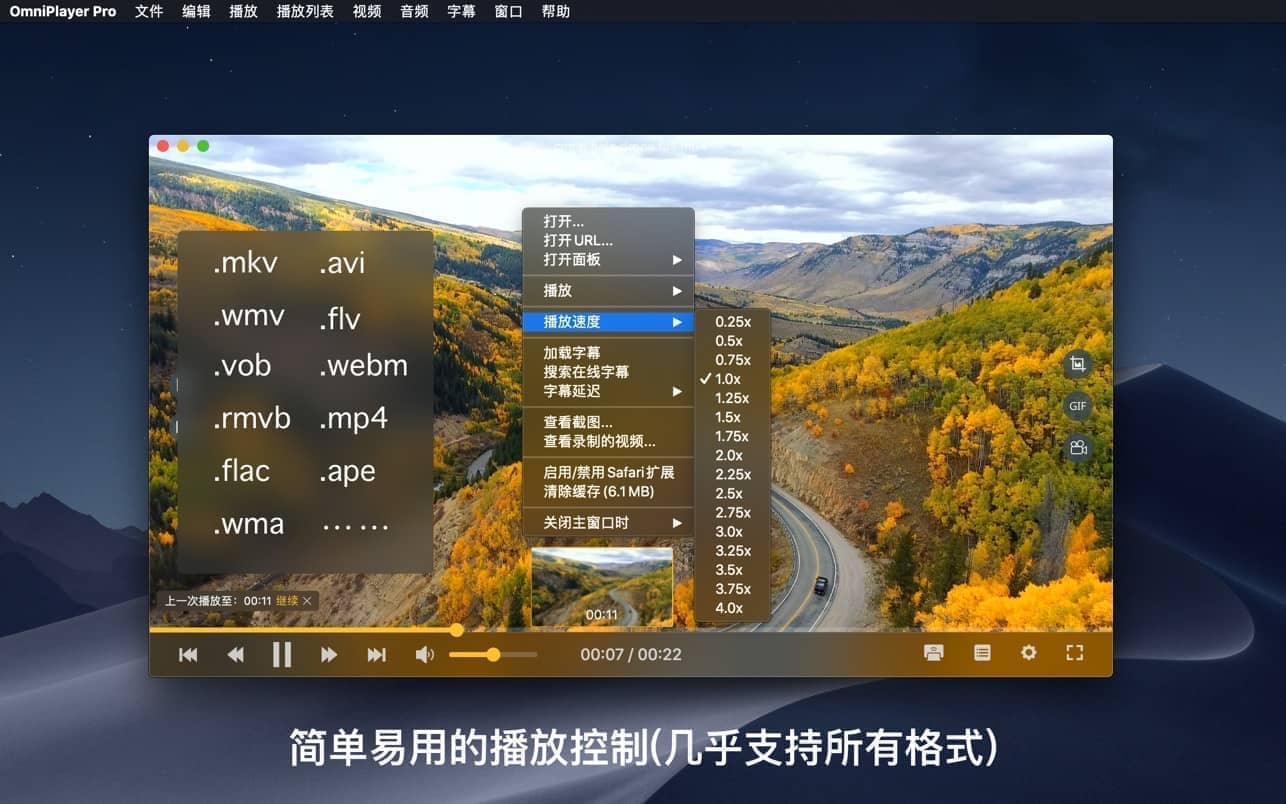 「OmniPlayer Pro」macOS 全能影音播放‪器，还支持无线投屏