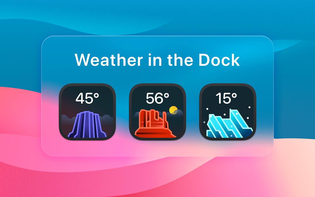 「迷你天‪气‬」macOS 程序坞(Dock栏)上的天气应用，还支持小组件